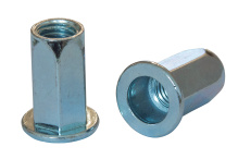 фото анонса Клепальная гайка шестигранная с буртиком AN 322 M 8 (3,00-5,50) сталь  цб интернет магазин Metizmarket