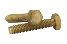 фото анонса Болт с шестигранной головкой и полной резьбой DIN 933 M 4×40 латунь  бп интернет магазин Metizmarket