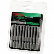 фото анонса Набор бит для шуруповертов магнитных 10шт TOPTUL 1/4" 50мм PH2 FSLA0802G интернет магазин Metizmarket