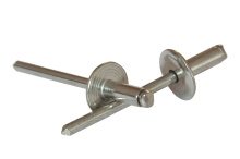 фото анонса Заклепка вытяжная с плоским увеличенным буртиком DIN7337 4,8×16×14 А2  бп интернет магазин Metizmarket