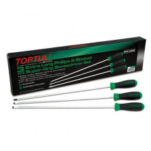 фото анонса Набор отверток длинных 3ед. TOPTUL (PH2x400, SL5,5x400, SL6,5x400) GAAE0306 интернет магазин Metizmarket