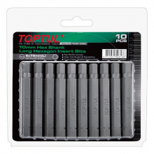 фото анонса Набор насадок отверточных TOPTUL 10мм L75мм HEX 6мм 10ед. FSDB1206G интернет магазин Metizmarket