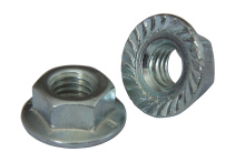 фото анонса Гайка шестигранная с фланцем зубчатая ~DIN 6923 M12 сталь 8 цб интернет магазин Metizmarket