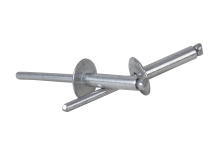 фото анонса Заклепка вытяжная с плоским увеличенным буртиком DIN7337 4,8×30×14 Al/St   интернет магазин Metizmarket