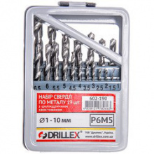 фото анонса Сверла по металлу Р6М5 19шт. 1-10мм СТАНДАРТ НСВ1910 интернет магазин Metizmarket