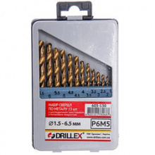 фото анонса Набор сверл по металлу Р6М5 13шт. титан 1,5-6,5мм СТАНДАРТ НСВ1306Т интернет магазин Metizmarket