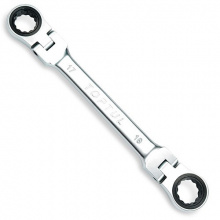 фото анонса Ключ гаечный накидной с трещоткой и шарниром TOPTUL 16х18мм AOAE1618 интернет магазин Metizmarket