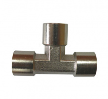 фото анонса Тройник для компрессора с внутренней резьбой 1/4” AIRKRAFT S1277-2 интернет магазин Metizmarket