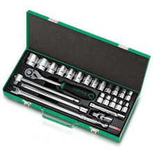 Набор инструмента головки с трещоткой TOPTUL 1/2" 24ед. (6-гр.) GCAD2401 фото анонса фото анонса Набор инструмента головки с трещоткой TOPTUL 1/2" 24ед. (6-гр.) GCAD2401 интернет магазин Metizmarket