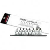 фото анонса Набор головки с насадкой пятигранные с отверстием TOPTUL 1/2" TORX T20-T55 8ед. GAAG0806 интернет магазин Metizmarket