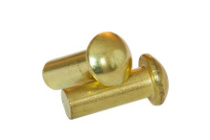 фото анонса Заклепка под молоток с полукруглой головкой PN 82952 2×10 латунь  бп интернет магазин Metizmarket