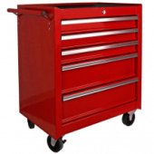 фото анонса Тележка инструментальная на колесах 5 секций TORIN TBR-L4005-X интернет магазин Metizmarket
