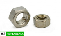 фото анонса Гайка DIN 934 A2 НЕРЖ М 12 интернет магазин Metizmarket