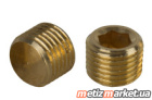 DIN 906 латунь Заглушка резьбовая под внутренний шестигранник