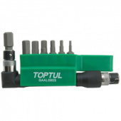 фото анонса Набор бит + Г-обр. переходник TOPTUL 1/4" HEX 2-8мм 8ед. GAAL0803 интернет магазин Metizmarket