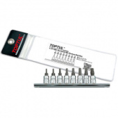 фото анонса Набор бит TORX пятигранных с отверстием TOPTUL 1/4" T8-T40 8ед. GAAG0805 интернет магазин Metizmarket