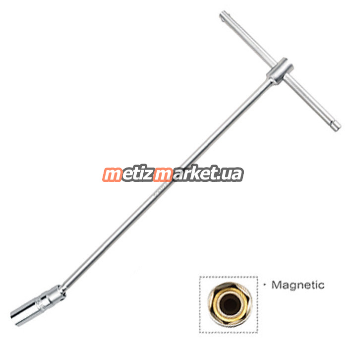 подробное фото ключ свечной с магнитом т-образный toptul 16мм l450мм cthb1645 интернет магазин Metizmarket