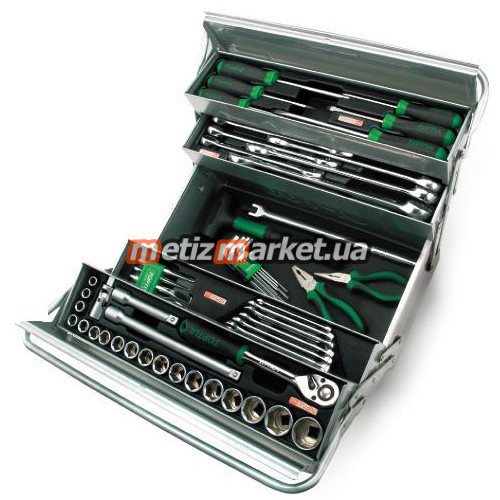 подробное фото набор инструментов в ящике toptul (5 секций) 63 ед. gcaz0039 интернет магазин Metizmarket