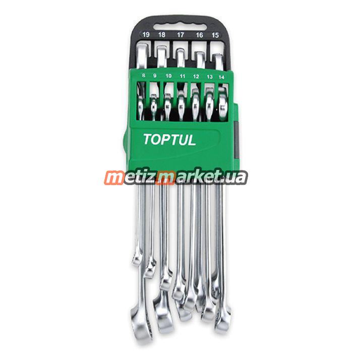 подробное фото набор ключей комбинированных toptul 7-24мм 14 шт. на холдере gsab1401 интернет магазин Metizmarket