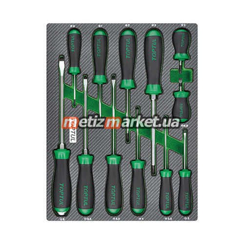 подробное фото набор отверток в ложементе 12ед. toptul geb1203 интернет магазин Metizmarket