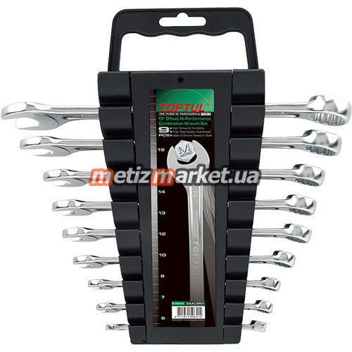 подробное фото набор рожково-накидных ключей toptul 9 шт. 6-19 мм gaac0901 интернет магазин Metizmarket