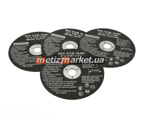 подробное фото отрезной диск по металлу для пневмоболгарки 3" (5шт.) airkraft acw-001 интернет магазин Metizmarket
