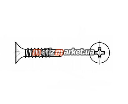 подробное фото саморез с потайной головкой и буром для гипсокартона и металла an 208 st 3,9×25 сталь  фосфат интернет магазин Metizmarket