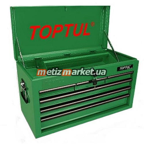 подробное фото тумба-ящик для инструмента 6 секций 660x307x378 toptul tbaa0601 интернет магазин Metizmarket